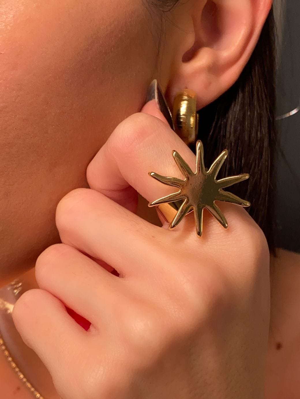 Anel Sunny Regulável Ouro 18k