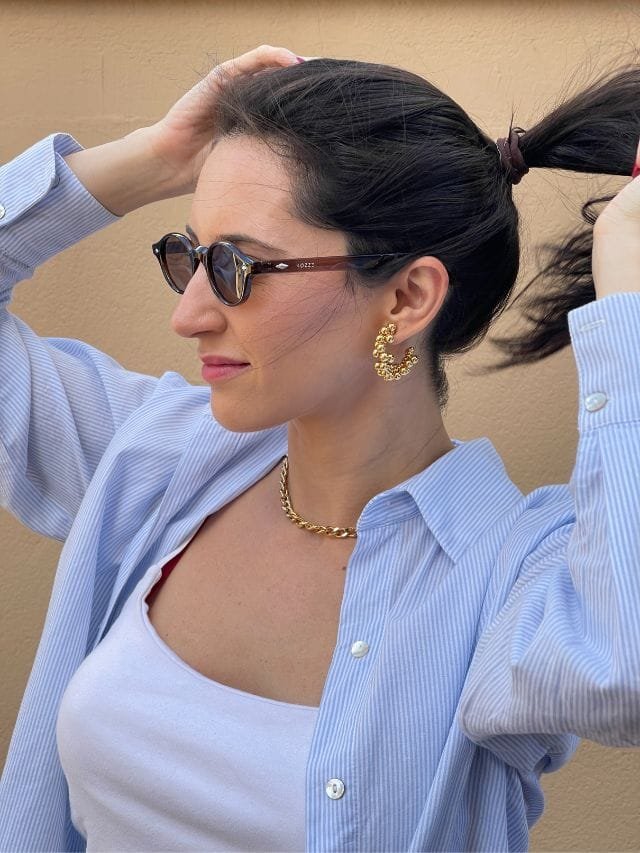 Argola Maxi Esferas Ouro 18k